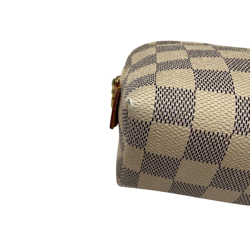 Louis Vuitton Ivory Damier Azur Canvas Cosmetic Pouch - Picture 6 of 16